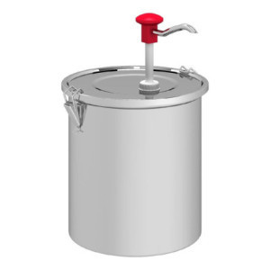 Distributore di Salsa a Pressione in Acciaio Inox - 5 L - Gastro M