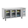 Tavolo refrigerato positivo a 3 porte vetrate - 358 L - Polar