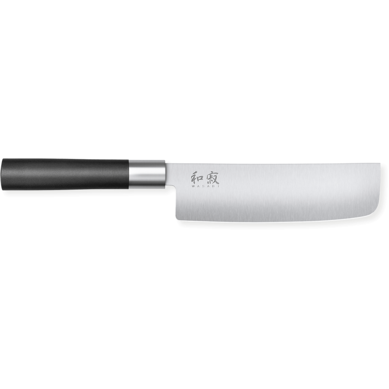 Coltello Nakiri Wasabi Black 16,5 cm - Qualità di taglio eccezionale, tradizione e modernità, marca KAI. Coltello Nakiri Wasabi Black 16,5 cm - Qualità di taglio eccezionale, tradizione e modernità, marca KAI.