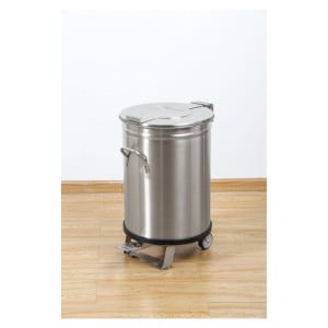 Pattumiera Inox con Pedale - 50 L - Dynasteel