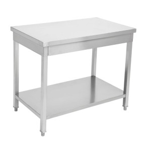 Stainless Steel Table with Shelf - D 600 mm - W 1000 mm - Dynasteel