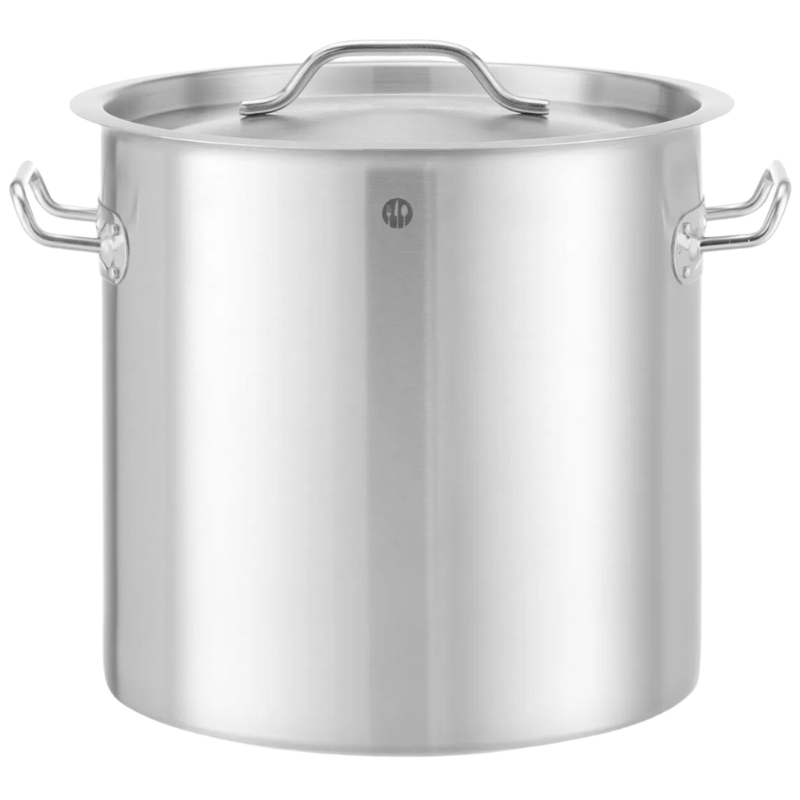 Marmitta con coperchio in acciaio inox Budget Line - 40 cm