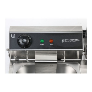 Friggitrice professionale Dynasteel - 2 x 10 L | Capacità 20 L | Acciaio inossidabile | Potenza 2 x 3000 W