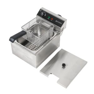 Friggitrice Professionale 10 L 3000 W Inox — Termostato
