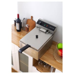 Friggitrice Professionale 10 L 3000 W Inox — Termostato