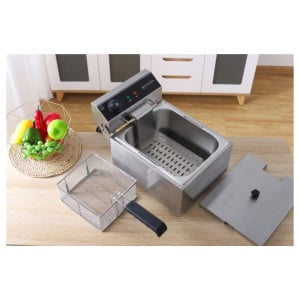 Friggitrice Professionale 10 L 3000 W Inox — Termostato