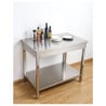 Stainless Steel Table 800x600 mm with Lower Shelf — Pro