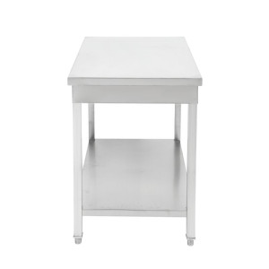 Stainless Steel Table with Shelf - D 600 mm - L 1200 mm - Dynasteel