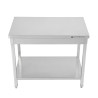 Tavolo Inox 1600 x 600 mm con Ripiano Inferiore — AISI 201