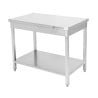 Tavolo Inox 1200x700 mm con Ripiano Inferiore — Pro CHR
