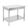 Tavolo Inox 1200x700 mm con Ripiano Inferiore — Pro CHR
