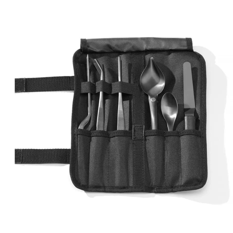 Set di 6 Dressage Chef Nero HENDI | Utensili ergonomici in acciaio inossidabile e rivestimento nero | Ideale per servire piatti,