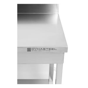 Tavolo Inox con Schienale e Ripiano Dynasteel - Robusto e Pratico