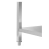 Tavolo Inox 1000x600 mm Alzatina e Ripiano Basso