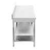 Tavolo Inox 1000x600 mm Alzatina e Ripiano Basso