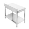 Tavolo Inox 1000x600 mm Alzatina e Ripiano Basso