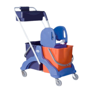 Kit Carrello Lavaggio con Supporto e Frangia - 2 x 15 L | Azurdi