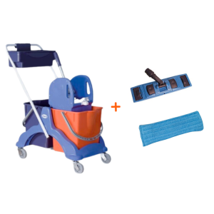 Washing Cart Kit with Frame and Mop - 2 x 15 L | Azurdi