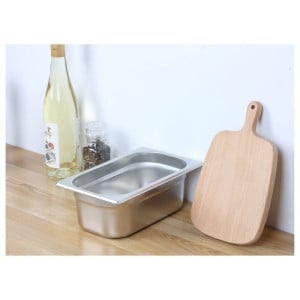 Bac Gastro GN 1/4 Inox - Profondità 100 mm - 2,8 L - Dynasteel