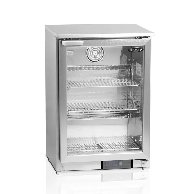 Congelatore per Bicchieri in Acciaio Inox - 1 Porta a Vetro - 79 L
