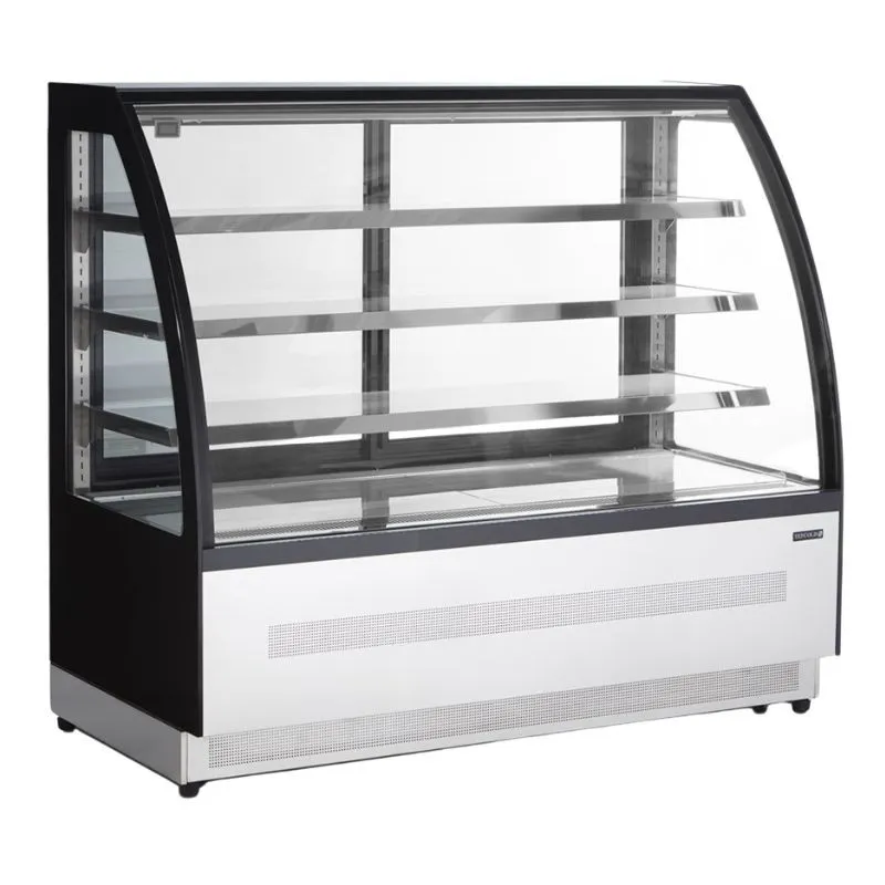Vetrina Refrigerata Banco 2 Porte Vetrate Nera - 277 L