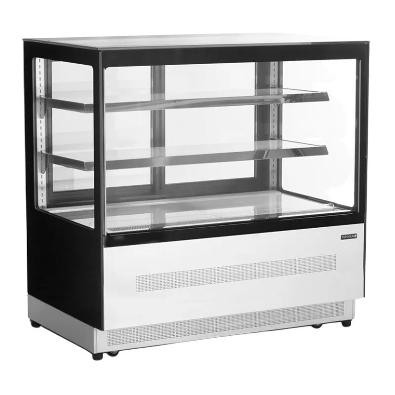 Vetrina Refrigerata Bancone 2 Porte Vetrate Nera - 191 L