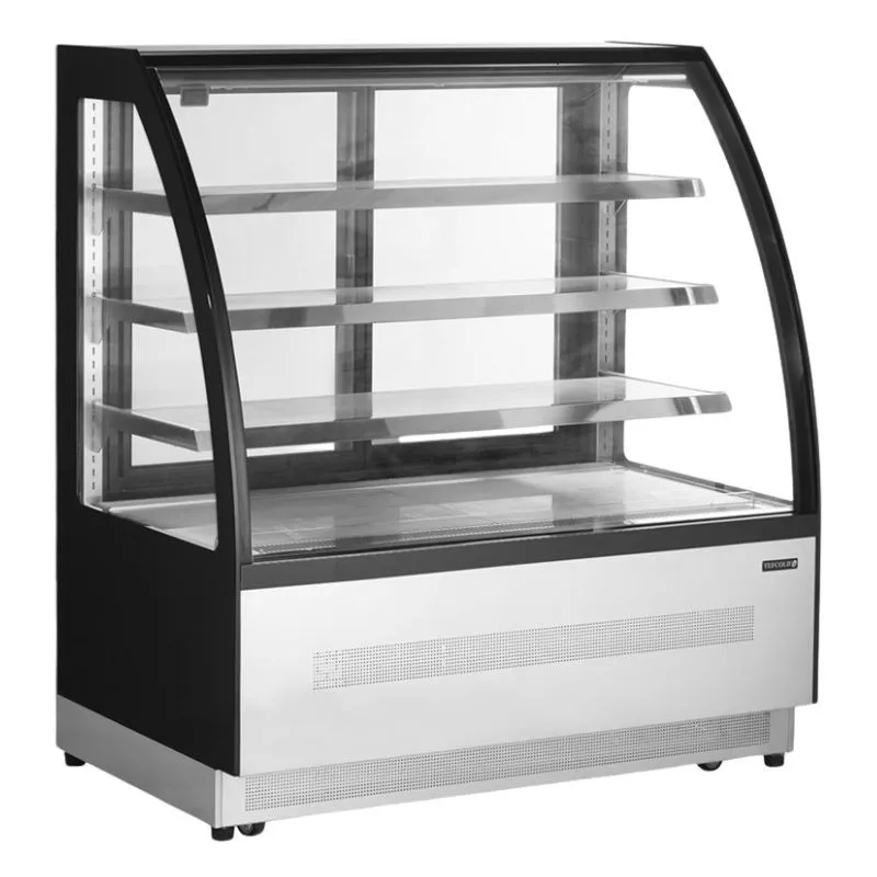 Vetrina Refrigerata Banco 2 Porte Vetrate Nera - 218 L