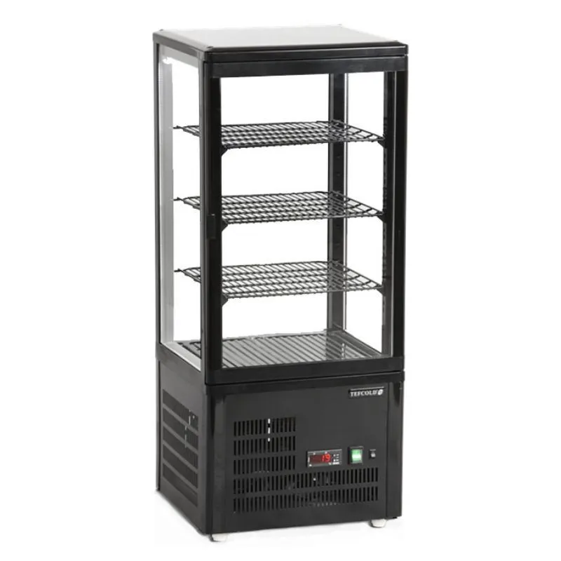 Vetrina Refrigerata da Banco Porta Vetrata Nera - 78 L