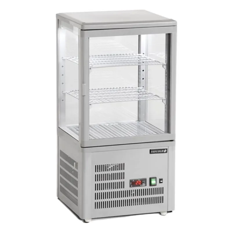 Vetrina Refrigerata da Banco Porta Vetrata Grigia - 58 L