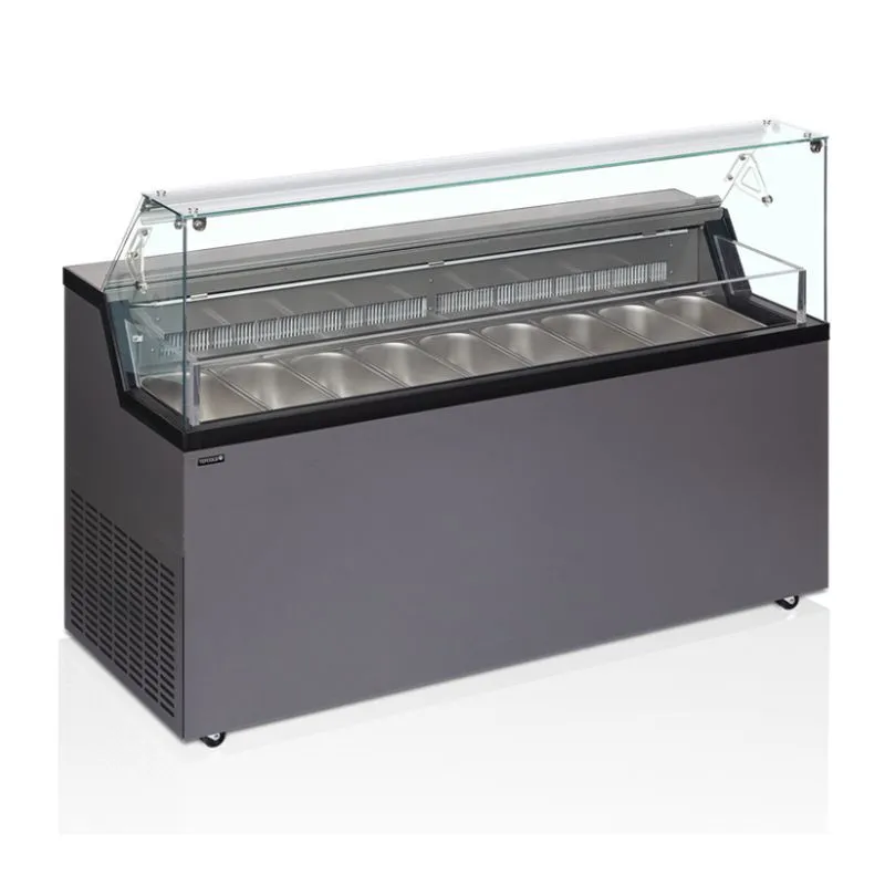 Vetrina per Gelato con Coperchio di Servizio - 9 x 5 L