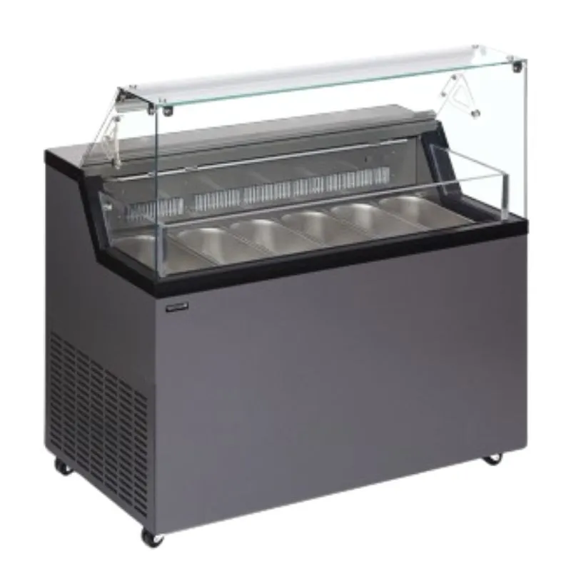 Vetrina per Gelato con Coperchio di Servizio - 6 x 5 L