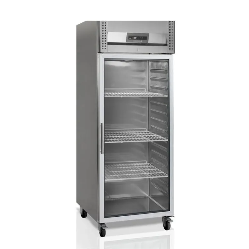 Armadio Refrigerato Positivo GN 2/1 Vetrato in Acciaio Inox - 484 L