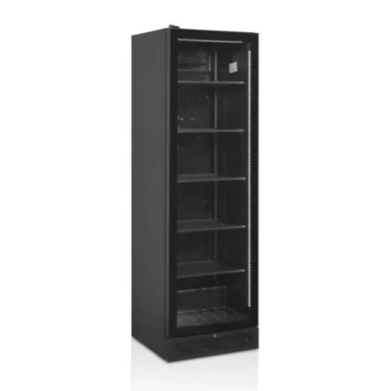 Armadio Refrigerato Nero - Porta Vetrata Cerniera a Sinistra - 347 L