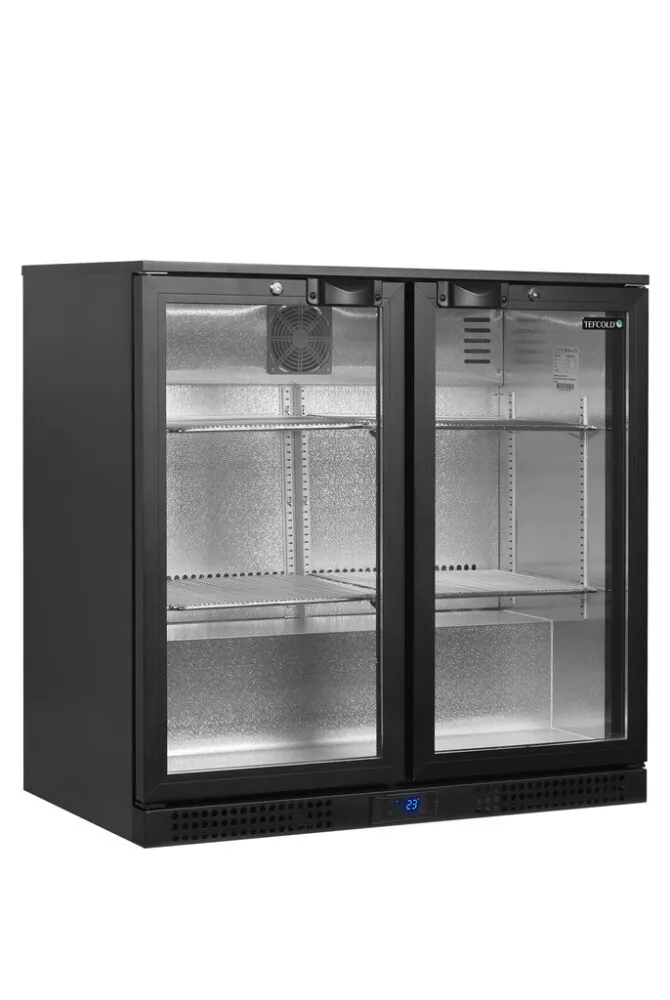 Retrobar Refrigerato 2 Porte a Vetro Battenti - 182 L