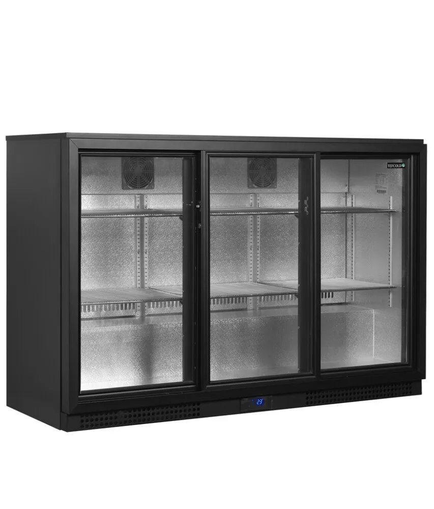 Retrobar Refrigerato 3 Porte in Vetro Scorrevoli - 288 L