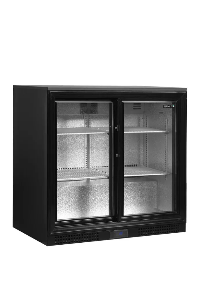Retrobar Refrigerato 2 Porte in Vetro Scorrevoli - 182 L