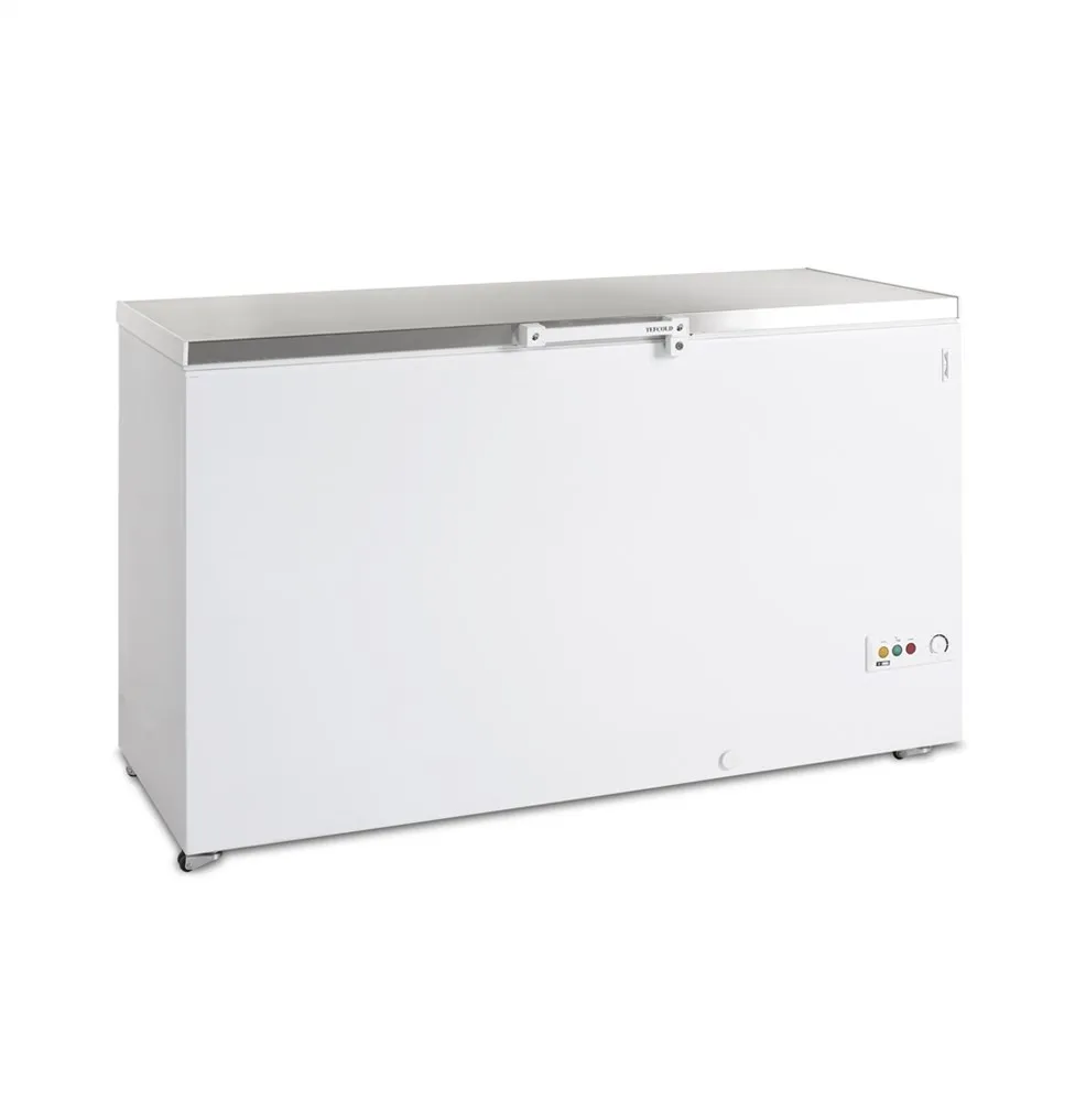 Congelatore a Pozzetto con Coperchio in Acciaio Inox - 454 L