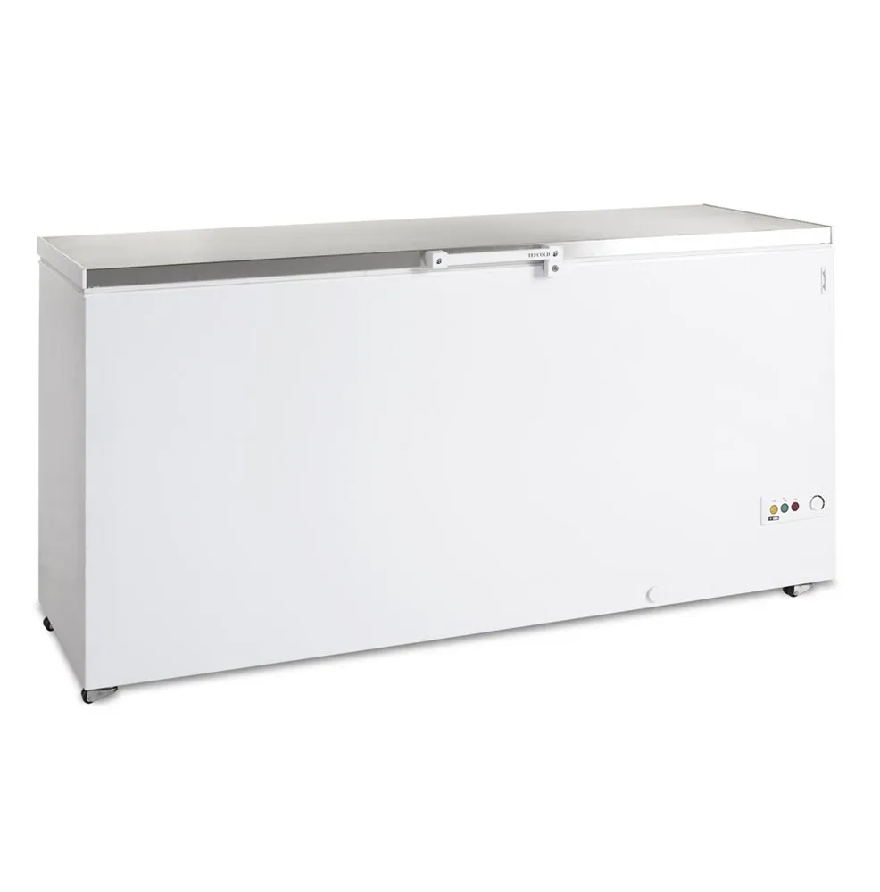 Congelatore a Pozzetto con Coperchio in Acciaio Inox - 557 L