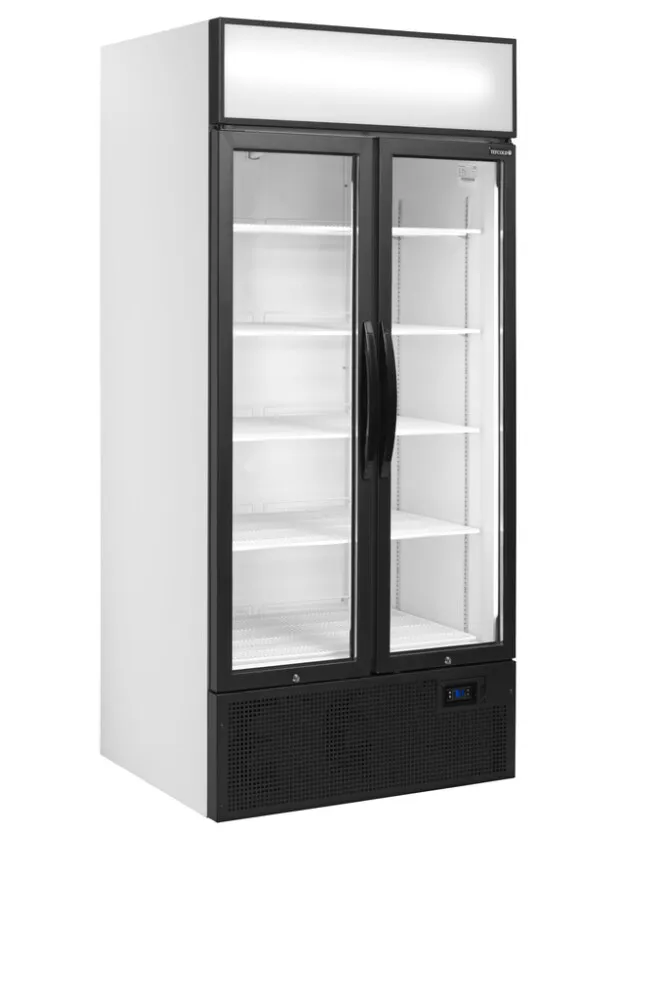 Armadio Refrigerato 2 Porte Vetrate Bianco - 535 L