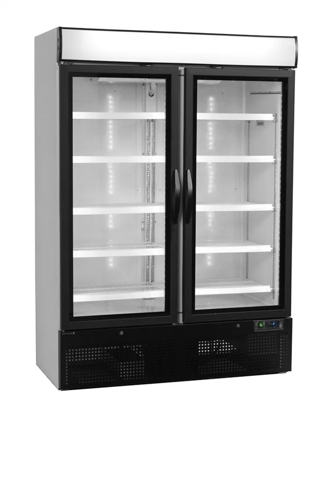Armadio Refrigerato 2 Porte Vetrate Bianco - 1079 L
