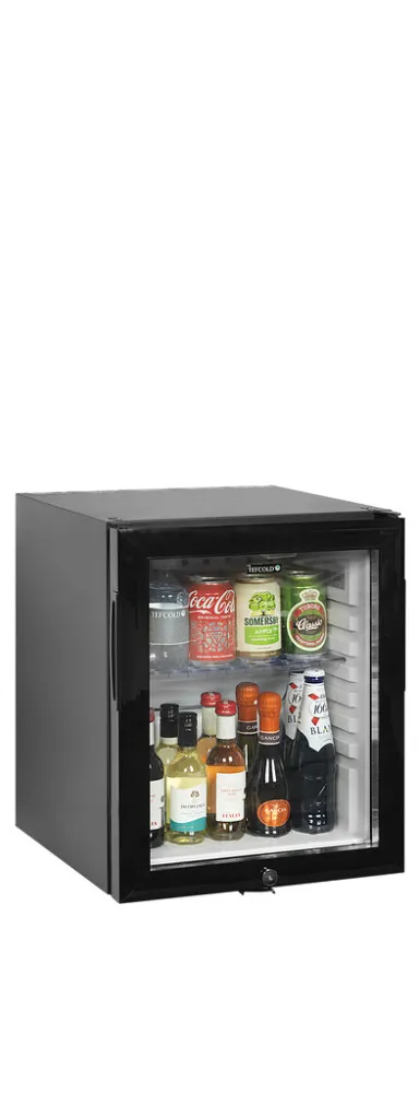 Mini Frigo da Bar con Porta in Vetro Nero - 24 L