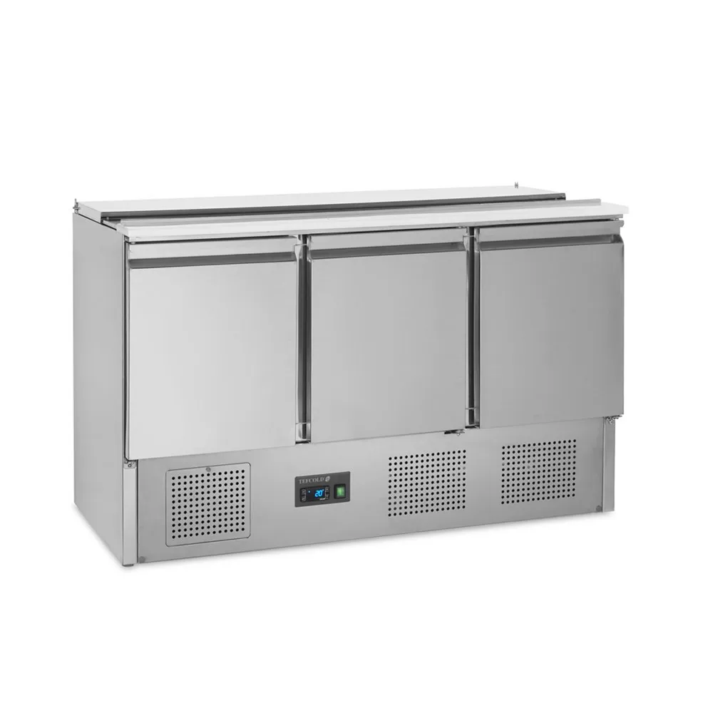 Saladette Refrigerata GN 1/1 in Acciaio Inox - 3 Porte - 368 L - 4 GN 1/1