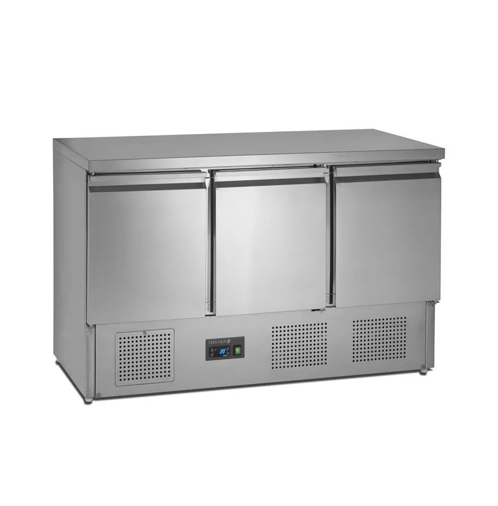 Saladette Refrigerata Positiva GN 1/1 in Acciaio Inox - 3 Porte - 368 L - 4 GN 1/1