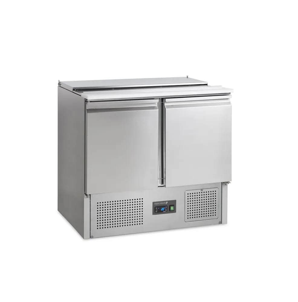 Saladette Refrigerata Positiva GN 1/1 in Acciaio Inox - 2 Porte - 230 L - 2 GN 1/1 e 2 GN 1/4