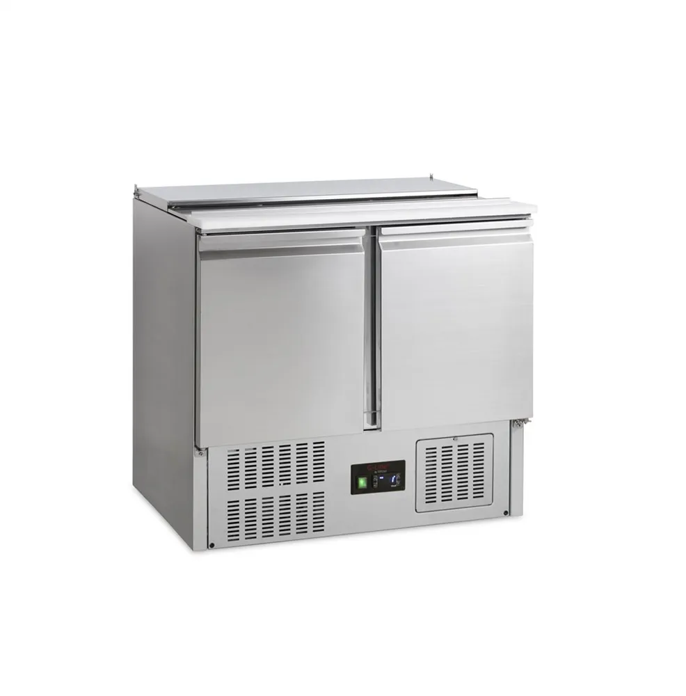 Saladette Refrigerata GN 1/1 in Acciaio Inox - 2 Porte - 225 L - 2 GN 1/1 e 2 GN 1/4