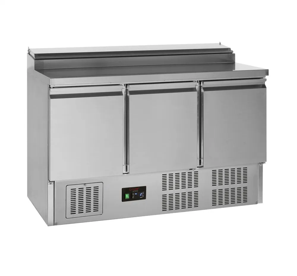 Saladette Refrigerata GN 1/1 in Acciaio Inox - 3 Porte - 320 L - 4 GN 1/3