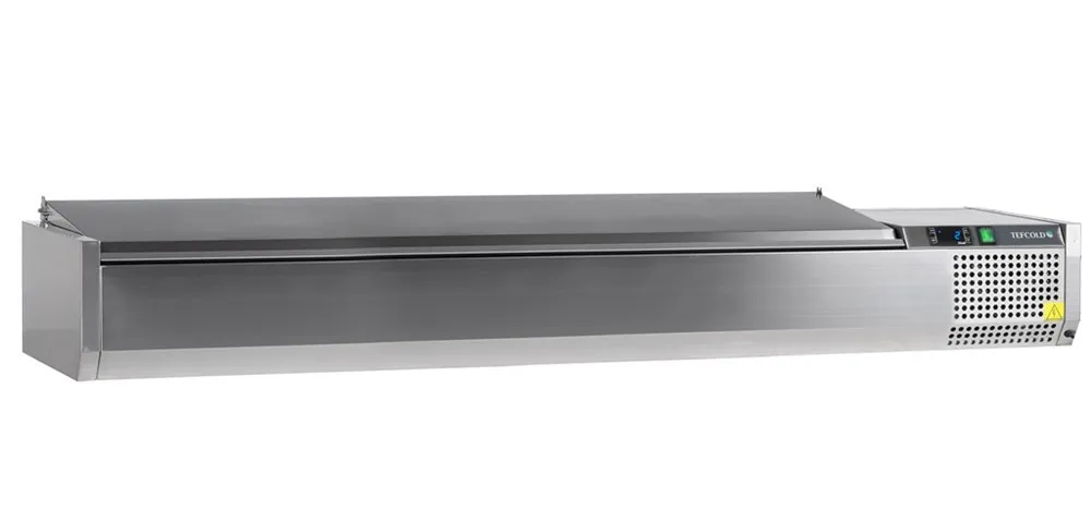 Saladette da appoggio coperchio inox - Statica - 10 GN 1/4