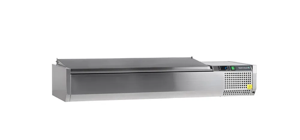 Saladette da appoggio coperchio inox - Statica - 6 GN 1/3