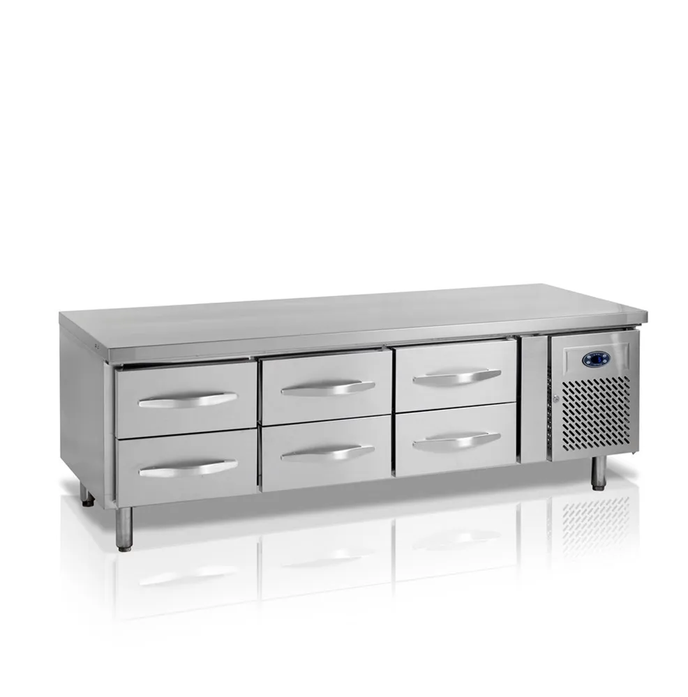 Tavolo Refrigerato Positivo di Sottobanco GN 1/1 - 262 L - 6 Cassetti