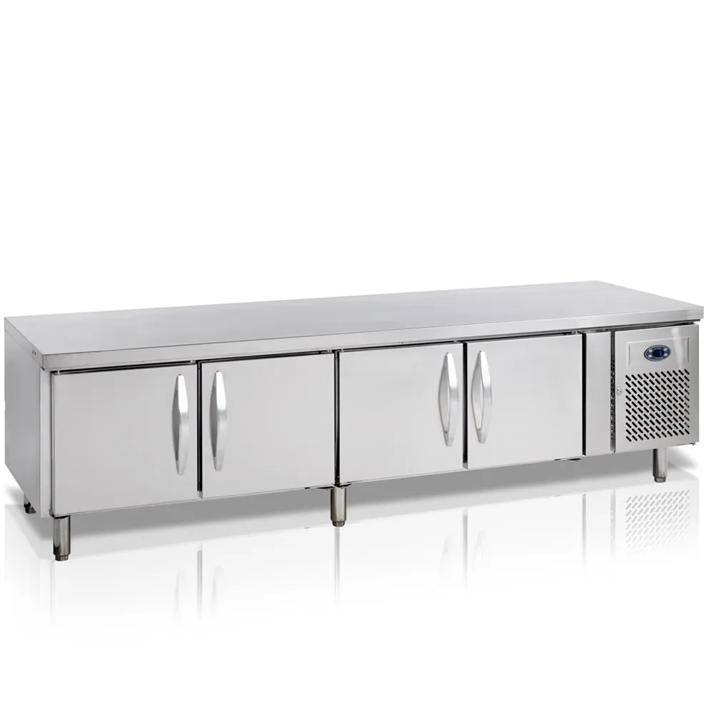 Tavolo Refrigerato Positivo di Sottobanco GN 1/1 - 350 L - 4 Porte